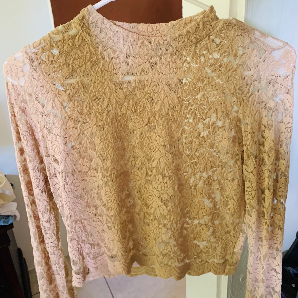 Long sleeve see through top